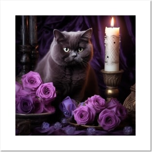 Goth British Shorthair Posters and Art